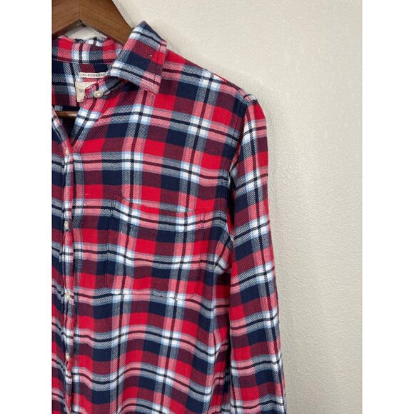 Denim and Supply Women Thin Flannel Boyfriend Button Down Plaid Fall Small - Picture 3 of 14
